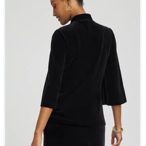 PLEIONE • Crushed Black Velvet Kimono • Medium